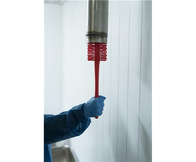 Vikan Medium Harde Pijpborstel Met Handvat (uit een stuk), &Oslash;90, 460mm Rood