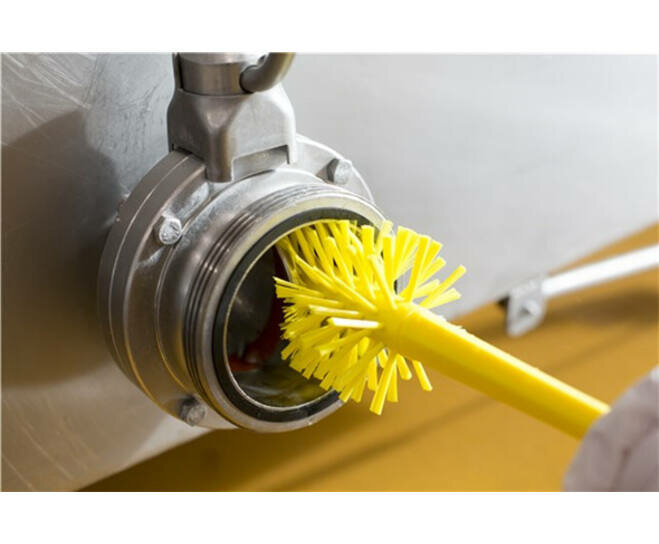 Vikan Medium Harde Pijpborstel Met Handvat (uit een stuk), &Oslash;90, 460mm Geel