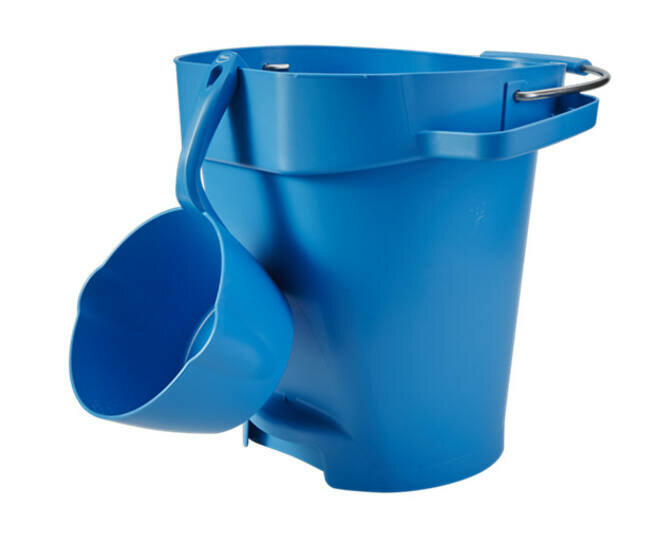 Vikan Hygi&euml;ne Schepbak Rond Met Schenktuit 2L Blauw