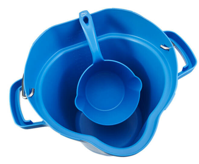 Vikan Hygi&euml;ne Schepbak Rond Met Schenktuit 2L Blauw