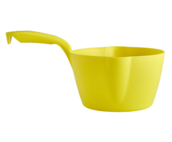 Vikan Hygi&euml;ne Schepbak Rond Met Schenktuit 2L Geel