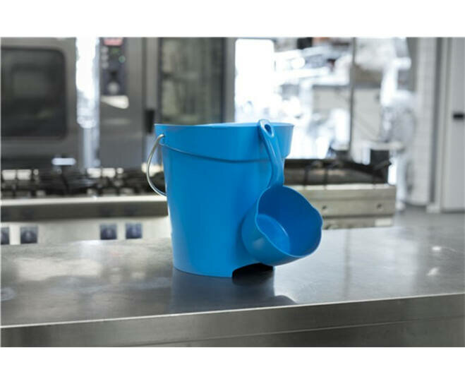 Vikan Hygi&euml;ne Schepbak Rond Met Schenktuit 1L Blauw