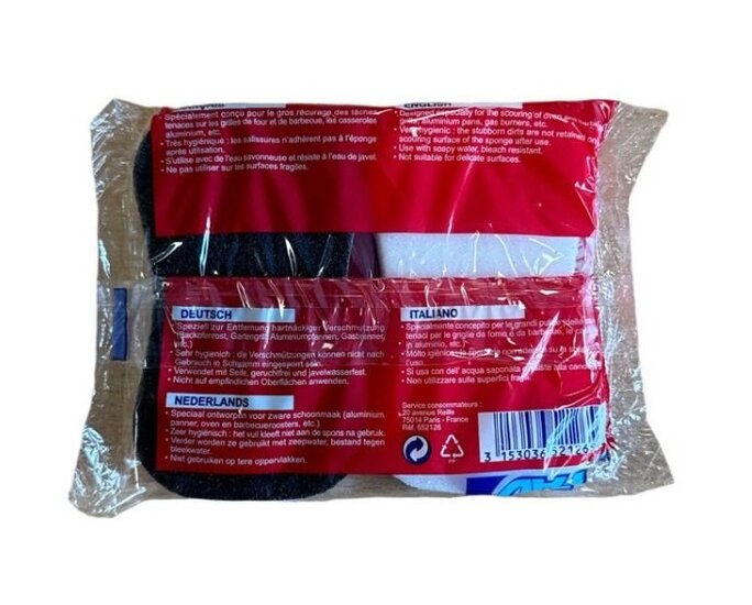 PAD spons Zwart schuurvlak en Wit schuim - Zeer Hoge schuurvermogen verpakt per 2 sponzen 