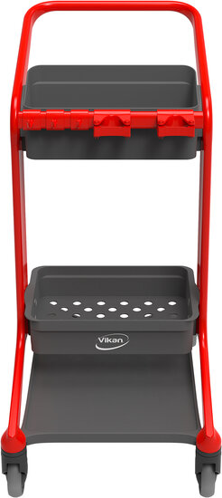 Vikan HyGo 78CM Rood &ndash; Mobiel Reinigingsstation (Werkwagen)