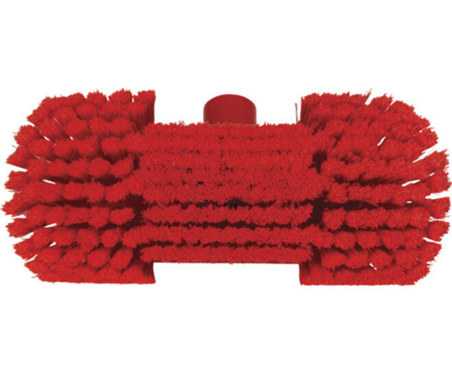 Vikan Hoekverstelbare Zachte  Borstel Met Watertoevoer Rood