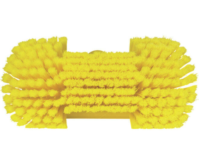 Vikan Hoekverstelbare Zachte  Borstel Met Watertoevoer Geel