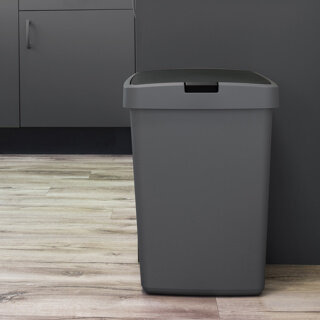 Sunware Delta prullenbak klep 50L metaal zwart