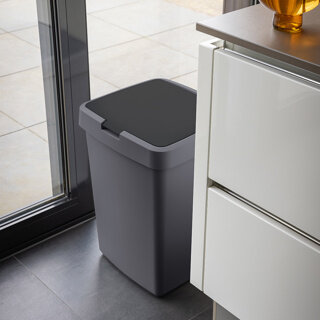 Sunware Delta prullenbak klep 50L metaal zwart