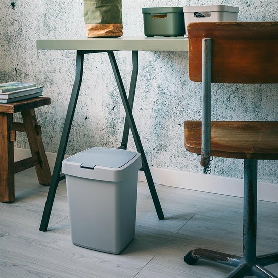 Sunware Delta prullenbak klep 10L grijs