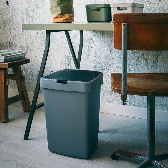  Sunware Delta prullenbak klep 25L metaal zwart