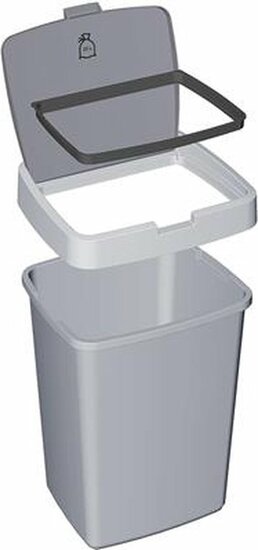  Sunware Delta prullenbak klep 25L metaal zwart