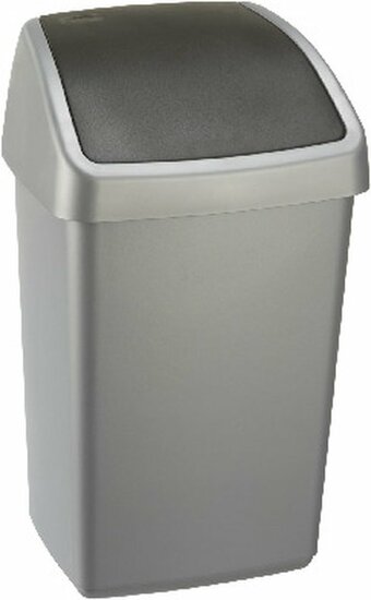 Sunware Delta prullenbak met swingdeksel 25L metaalzwart