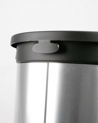 Vileda Iris Round afvalbak 50l RVS look (excl. deksels)