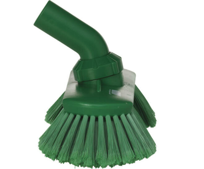 Vikan Hoekverstelbare Zachte  Borstel Met Watertoevoer Groen