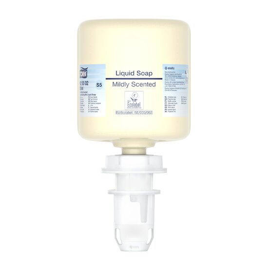 Tork S5 Mild Geurende Mini Vloeibare Zeep geel, flacon 525ml doos 8 stuks