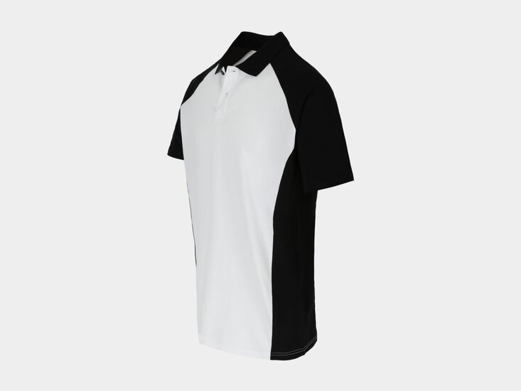 Herock BRABO Tweekleurig polo met korte mouwen Wit/Zwart