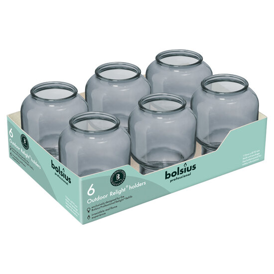 Bolsius Relight houder 'Sphere' doos 6 Grijs