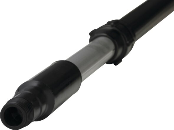 Vikan Transport Waterdoorlatende Telescoopsteel Met C-Koppeling  &Oslash;32, 106.0-160.0cm , Zwart