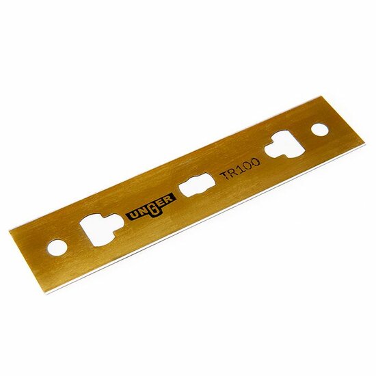 Unger Carbonstaal Glasschrapermessen 10 cm &ndash; 10 etuis &agrave; 25 messen