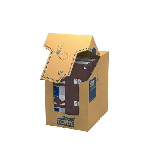 Tork Cocktailservet  2-Laags Bruin 1/4 vouw, 12x200st, 2.400st/doos
