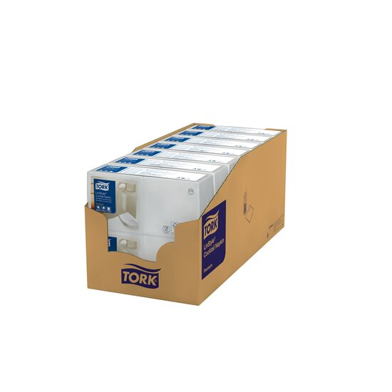 Tork Linstyle Cocktailservet Premium 1-Laags wit 23X23Cm   14x100st, 1.400st/doos