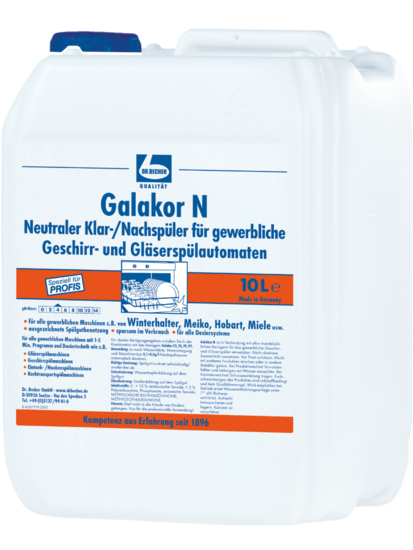 Galakor N glans / glansspoelmiddel voor commercieel serviesgoed en Glazenwasser 10 l