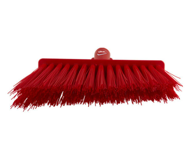 Vikan Harde Hoekbezem Rood 290mm