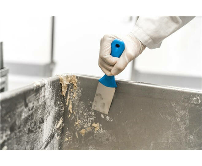 Vikan RVS Handschraper Smal 50mm Blauw