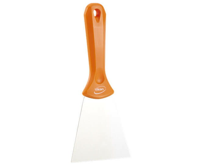 Vikan RVS Handschraper Breed 100mm Oranje