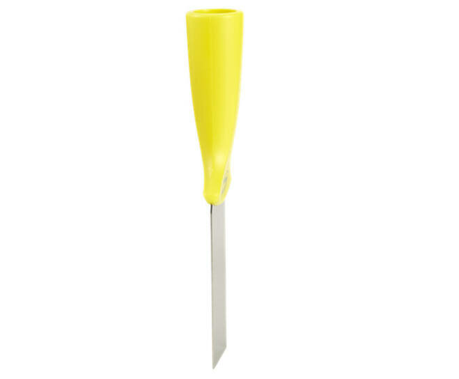 Vikan RVS Handschraper Met Schroefdraad Smal 50mm Geel