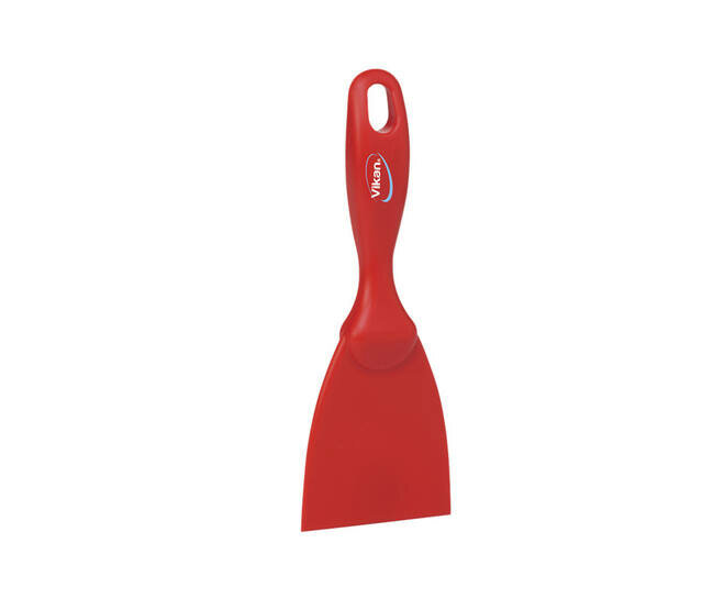 Vikan Metaal En X-ray Detecteerbare Handschraper Smal 75mm Rood