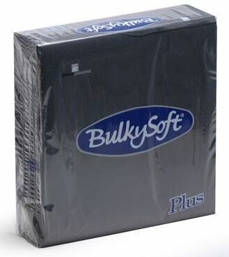 Bulkysoft servetten 2lgs 38x38cm plus, doos 1440 stuks - Zwart