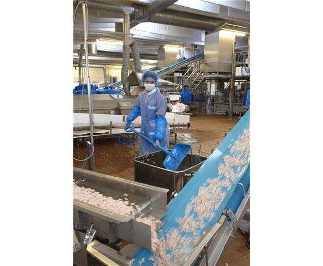 Vikan Schop D-Grip Metaal Detecteerbaar 1040mm Blauw