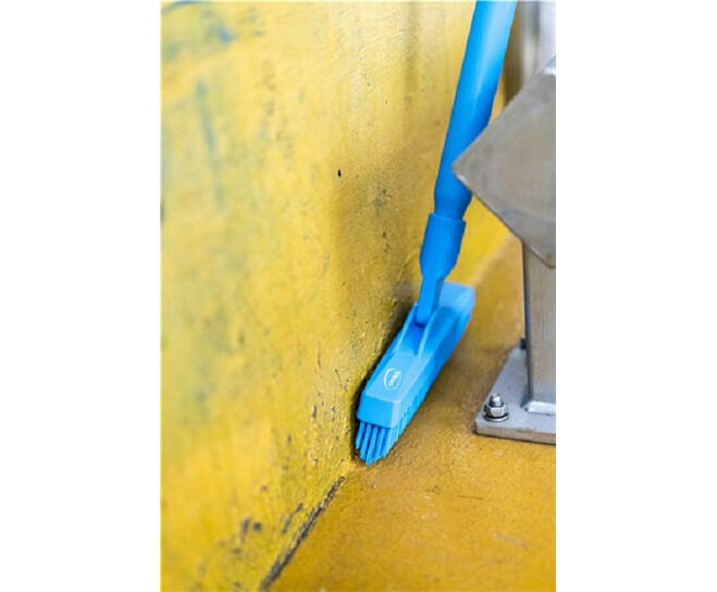 Vikan Voegenborstel Flexibele Nek Extra Hard Blauw 225mm