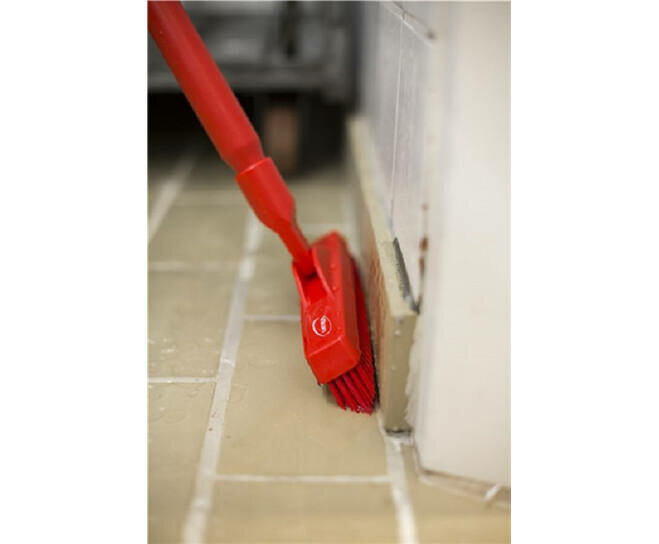 Vikan Voegenborstel Flexibele Nek Extra Hard Rood 225mm