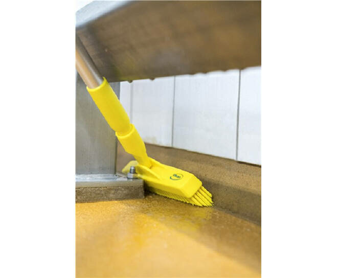 Vikan Voegenborstel Flexibele Nek Extra Hard Geel 225mm