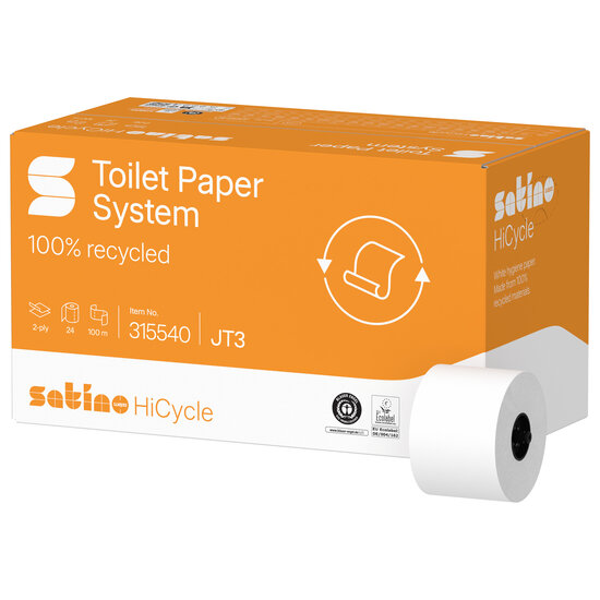 Satino HiCycle systeem JT3 toiletrol 24x100m 2-laags