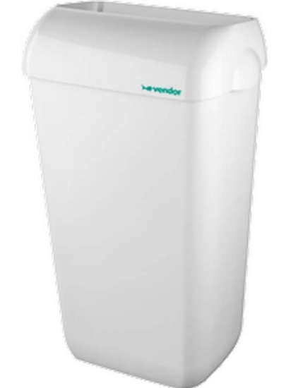 Vendor Afvalbak Kunststof Laag 23 Ltr Wit