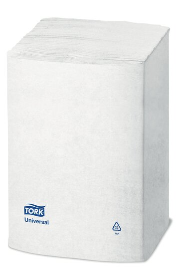 Tork Xpressnap&reg; dispenserservet Universal N4 1-laags wit &frac14;-vouw 33x22cm 8x1.125st, 9.000st/doos