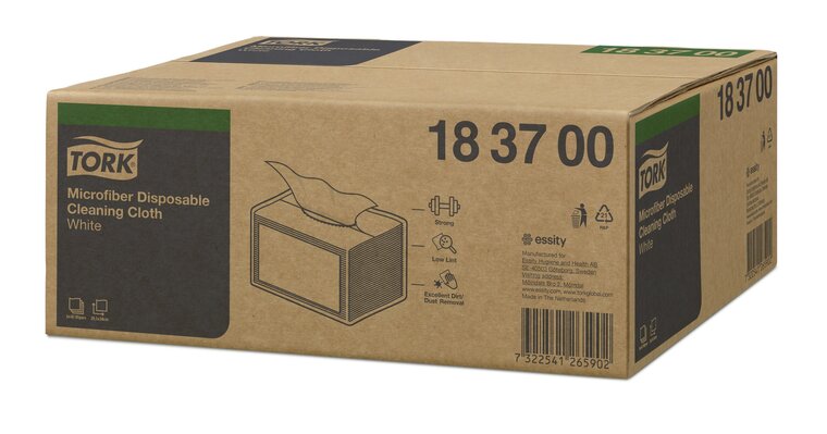 Tork Microvezel Reinigingsdoek voor eenmalig gebruik, wit, 40st/pak, 320st/ds