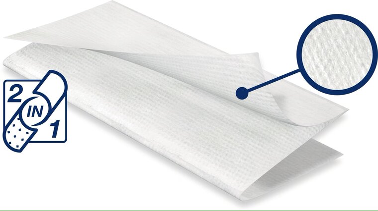 Tork 2-in-1 Schuur- en Reinigingsdoek 1-laags W8 Wit 30x38,5cm 8x45st 360st/doos