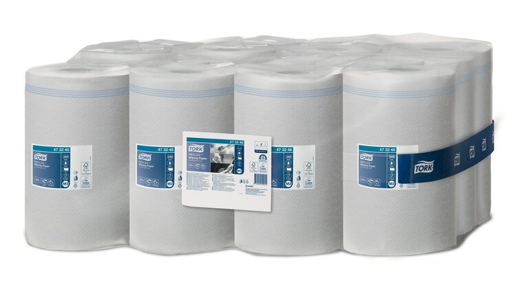 Tork Reflex Wiping Paper Centerfeed Mini, 1-Laags, M3,  12rol/pak