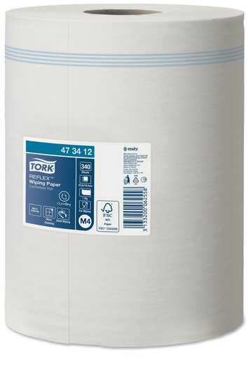 Tork Reflex  Centerfeed Poetspapier Premium 1-laags wit, 1-Laags, M4, 6rol/pak