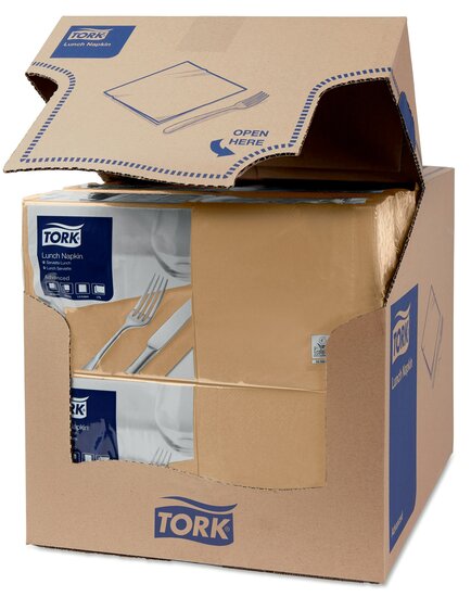 Tork Lunchservet  2-Laags Biscuit 1/4 vouw, 10x200st, 2.000st/doos