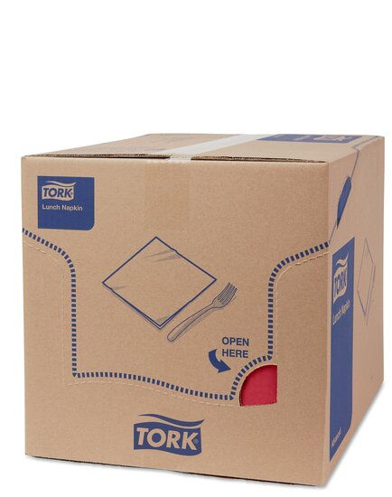Tork Lunchservet  2-Laags Bordeauxrood 1/8 vouw, 10x200st, 2.000st/doos