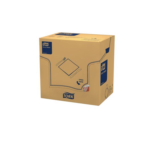 Tork Soft Dinnerservet Advanced 3-Laags Terracotta 1/4 vouw 12x100st, 1.200st/doos