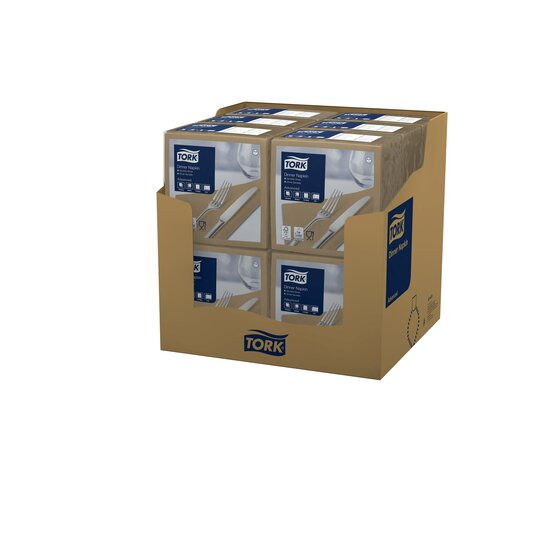 Tork Dinnerservet  2-Laags 1/4 vouw Biscuit, 12x150st, 1.800st/doos