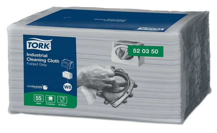Tork Premium Werkdoek grijs 520 440 vel 1-Laags W8,  8x55st, 440st/doos 