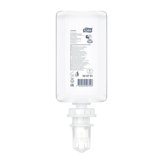 Tork Extra Milde Schuimzeep transparant ongeparfumeerd S4 1ltr/flacon, 6st/doos
