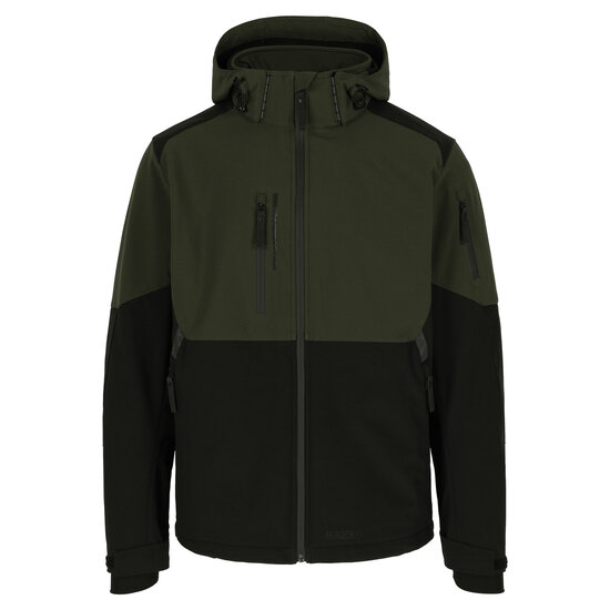 Herock Ragnar Softshell Jas Donker Kaki/Zwart